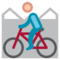 Person Mountain Biking emoji on HTC